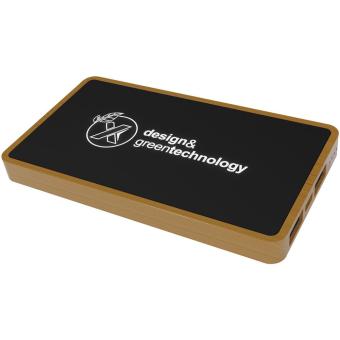 SCX.design P35 5.000 mAh Powerbank aus Holz mit Leuchtlogo Bambus