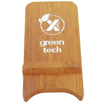 SCX.design W26 10W wooden wireless charging phone stand with light-up logo Timber