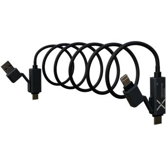 SCX.design C59 100W magnetic silicone charging cable Black