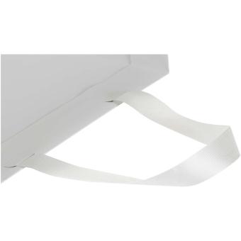 Smartfold Papiertüte, 210 g/m², mit Bandgriffen und matter Laminierung – 31 x 12 x 31 cm Weiß