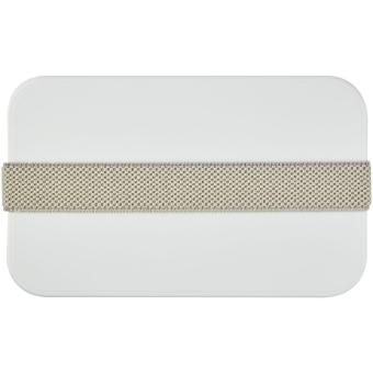 MIYO Renew single layer lunch box, ivory white Ivory white, pebble gray