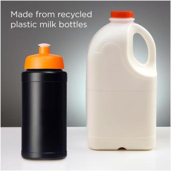 Baseline 500 ml recycled sport bottle Black/gold