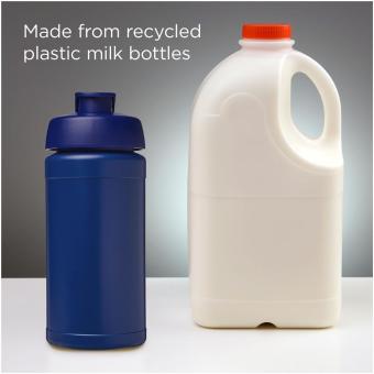 Baseline 500 ml recycled sport bottle with flip lid Blue