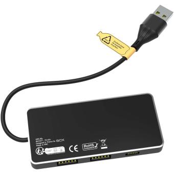SCX.design H20 8-in-1 USB hub with dual input and 6-ports Black