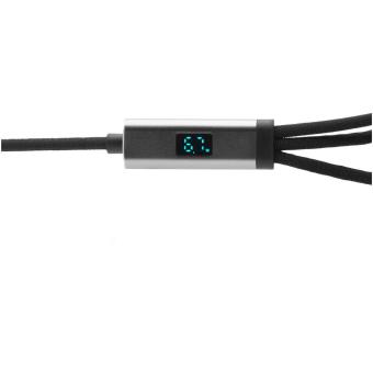 SCX.design C53 100W 5-in-1 rPET ultra fast charging cable Silver grey