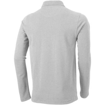 Oakville long sleeve men's polo, grey marl Grey marl | XS