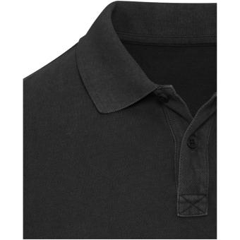 Calgary 200 g/m2 washed men's polo, black Black | XS