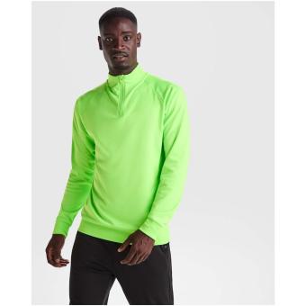 Epiro 200 g/m² long sleeve unisex quarter zip sweatshirt, fluor pink Fluor pink | M