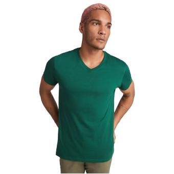 Samoyedo short sleeve men's v-neck t-shirt, dark green Dark green | L