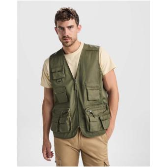Venera 200 g/m2 v-neck multi-pocket workwear vest, lead Lead | L