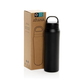 Aviana™ Rowan RCS recycelte Wasserflasche 470ml Schwarz