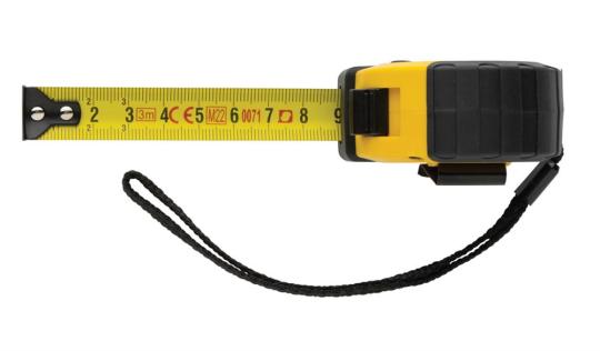XD Collection RCS recycled plastic 3M/16 mm tape with stop button Yellow/black