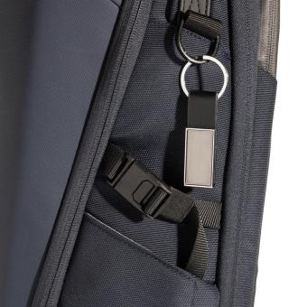 XD Collection Luxury PU keychain RCS recycled zinc alloy Black