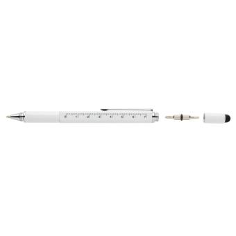 XD Collection 5-in-1 Aluminium Tool-Stift Weiß
