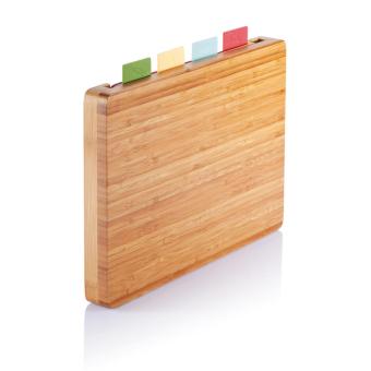 XD Collection Cutting board with 4pcs hygienic boards Brown