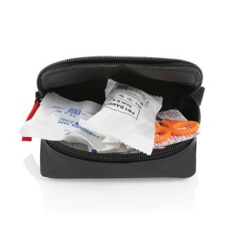 XD Collection Kleines Erste-Hilfe-Set in RCS recycelter Nubuk-PU Tasche Schwarz