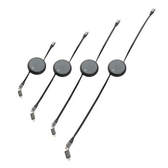 XD Xclusive Terra ausziehbares 240W 2-in-1 Kabel aus RCS rec. Aluminium Schwarz