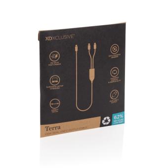 XD Xclusive Terra 100W RCS Dual USB C output cable Black/silver