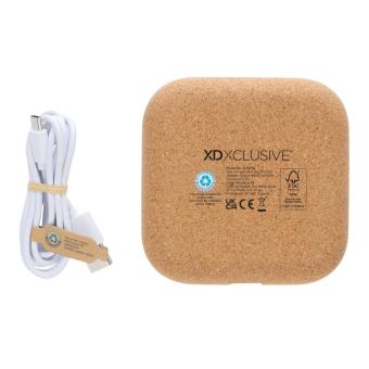 XD Xclusive Oregon RCS recycled plastic and cork 10W wireless Brown