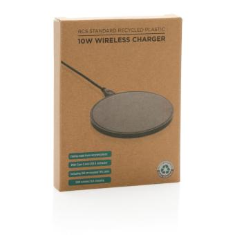 XD Collection 10W Wireless Charger aus RCS Standard recyceltem Kunststoff Schwarz