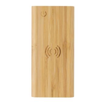 XD Collection Bamboo 8.000 mAh 5W wireless powerbank Brown