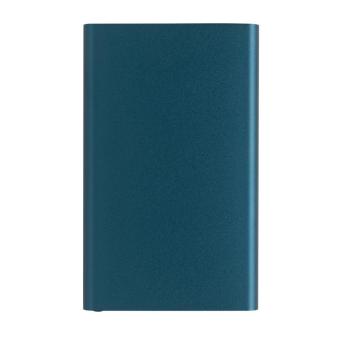 XD Collection RCS recycled plastic/aluminum 4000 mah powerbank with type C Aztec blue