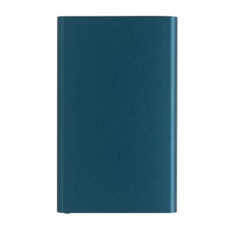 XD Collection RCS recycled plastic/aluminium 4000mah powerbank with type C Aztec blue