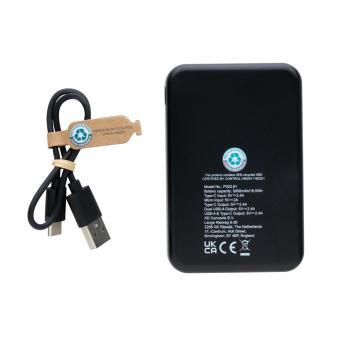 XD Collection RCS recycled plastic 5.000 mAh powerbank Black