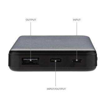 XD Collection RCS recycled plastic 5.000 mAh 5W wireless powerbank Black