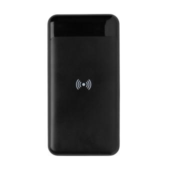 XD Collection Wireless Powerbank aus RCS Standard recyceltem Kunststoff Schwarz