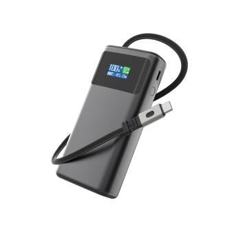 XD Xclusive Quantum RCS ultra-fast PD45W 10.000mAh powerbank with screen Gray/black