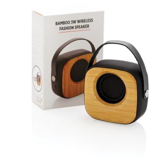 XD Collection Bamboo 3W Wireless Fashion Speaker Black