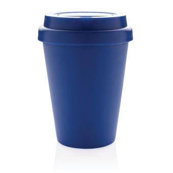XD Collection Reusable double wall coffee cup 300ml Aztec blue