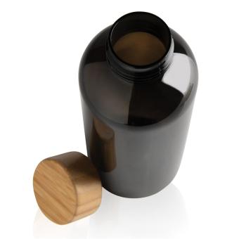 XD Collection GRS RPET bottle with bamboo lid Black