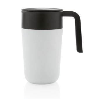 XD Collection GRS recycelte PP und Stainless Steel Tasse mit Griff Weiß