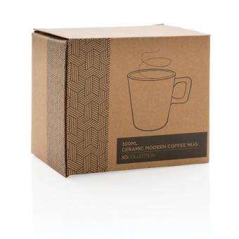 XD Collection Moderne Keramik Kaffeetasse, 300ml Grau