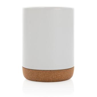 XD Collection Ceramic mug with cork base White