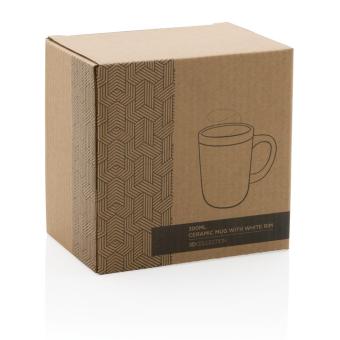 XD Collection Keramiktasse mit weißem Rand Blau/weiß