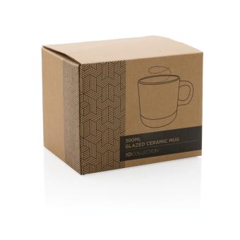 XD Collection Glazed ceramic mug 360ml Black