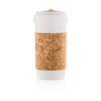 XD Collection PLA 400ml can with cork sleeve White