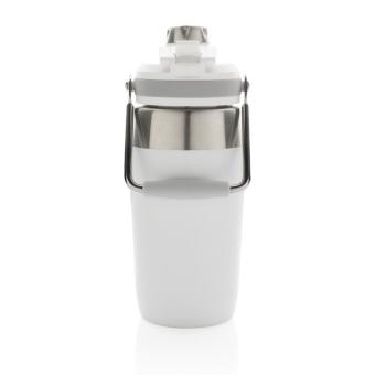 XD Collection 500ml Vakuum StainlessSteel Flasche mit Dual-Deckel-Funktion Weiß