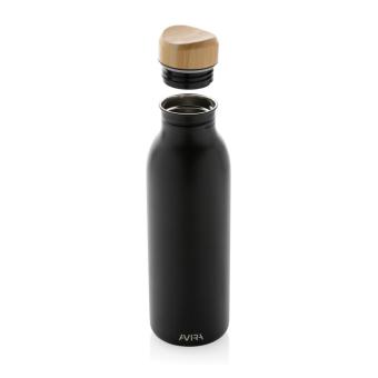 Avira Alcor 600ml Wasserflasche aus RCS rec. Stainless-Steel Schwarz