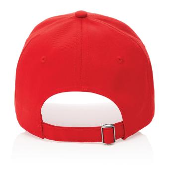XD Collection Impact 6 panel 280gr Recycled cotton cap with AWARE™ tracer Red
