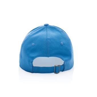 XD Collection Impact 6 panel 280gr Recycled cotton cap with AWARE™ tracer Tranquil blue