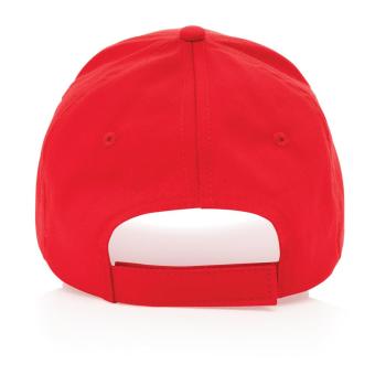 XD Collection Impact 5 panel 190gr Recycled cotton cap with AWARE™ tracer Red