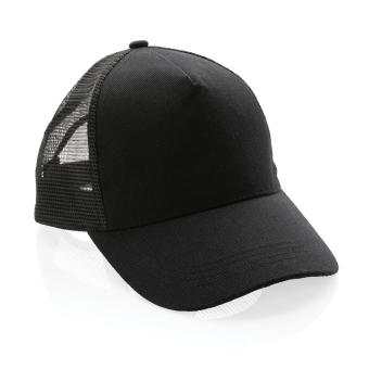 XD Collection Impact AWARE™ 190gr Brushed rCotton 5 Panel Trucker-Cap Schwarz