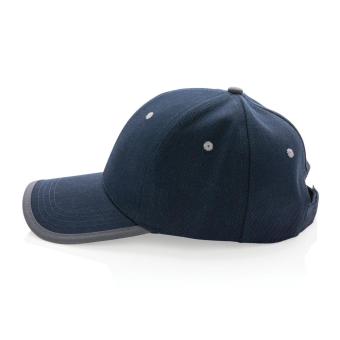 XD Collection Impact AWARE™ Brushed rcotton 6 panel contrast cap 280gr Navy