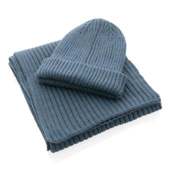 XD Collection Impact AWARE™  Polylana® double knitted beanie Aztec blue