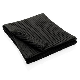 XD Collection Impact AWARE™ Polylana® knitted scarf 180 x 25cm Black