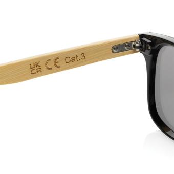 XD Collection Prism Sonnenbrille aus RCS rec. Kunststoff mit Bambusbügeln Braun